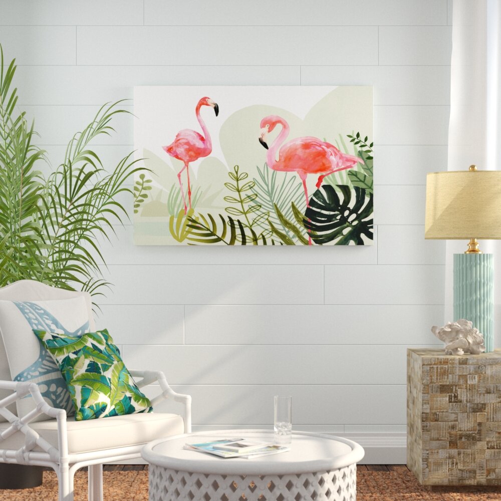 Leinwandbild Flamingo Forest Collection A von Victoria Borges