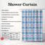Bleu rose - Rideau de douche Premium-1110618582