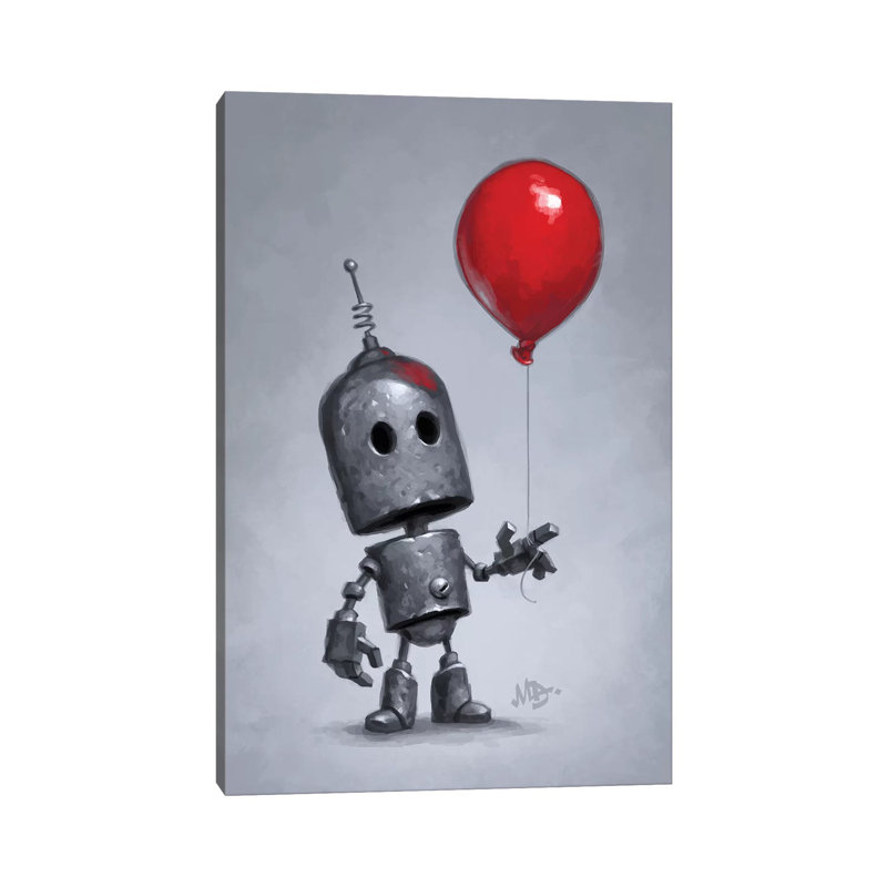 «The Red Balloon» par Matt Dixon - impression d'art graphique, Toile tendue, H 18 po x l 12 po x 1,5 po