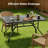60'' Rectangular Power-Coated Outdoor Dining Table with Parasol Hole for 6 People-1876208012