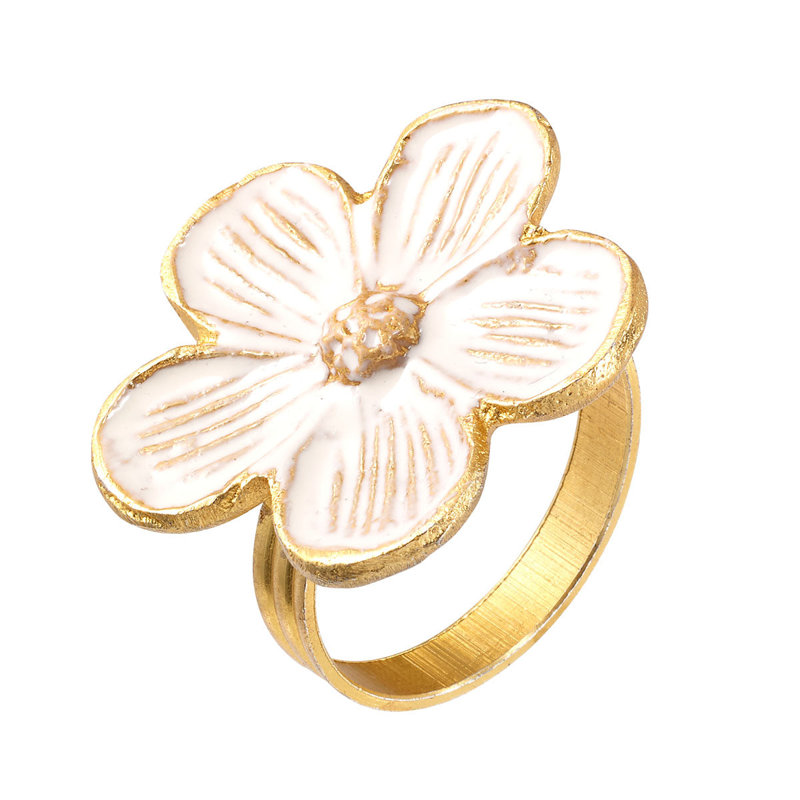 Daisy White NR P/4, Gold/White