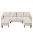 U-Shaped Sponge-Filled Cushion Combination Sofa-1181038923