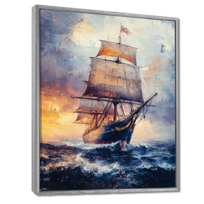 Almke, États-Unis, histoire d'un navire arrivant dans le territoire de la Louisiane. I - Bateau à voile grand art mural