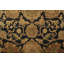 Tapis oriental noir en laine noué à la main 4 pi x 11 pi 8 po Agra