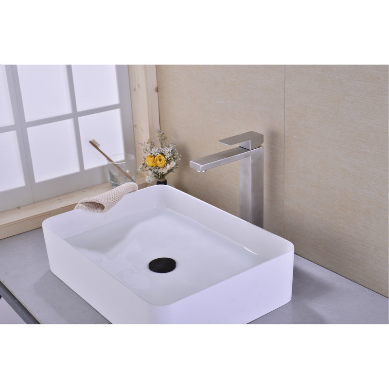Brushed Nickel Bathroom Tap - Water Flow Control, Corrosion Sink Nickel, Adjustable Rate