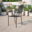 Fauteuil de patio intérieur / extérieur en acier à dossier carré Oia-22948753