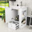 Meuble-lavabo compact autoportant avec lavabo en céramique, tiroir à fermeture en douceur et tablettes ouvertes-880478468