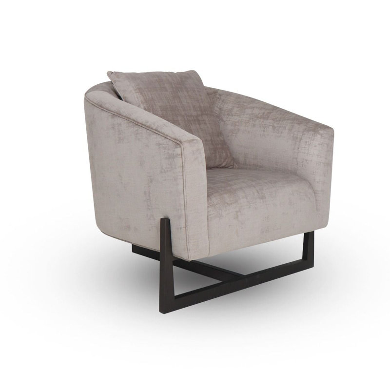 Fauteuil Bilbo, 100 % polyester gris