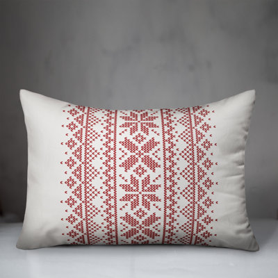Knit Snowflakes Throw Pillow