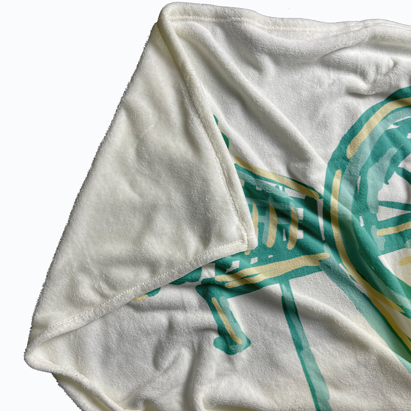 Figaro Plain Weave / Muslin Throw Blanket, Aqua