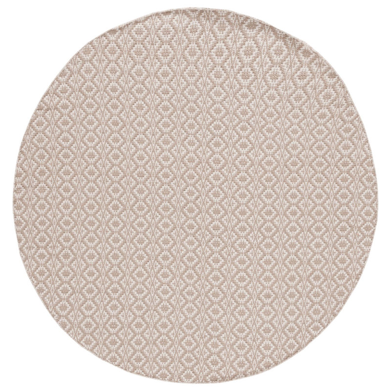 Alieu Hand Woven Cotton Ikat Rug, Round 6'
