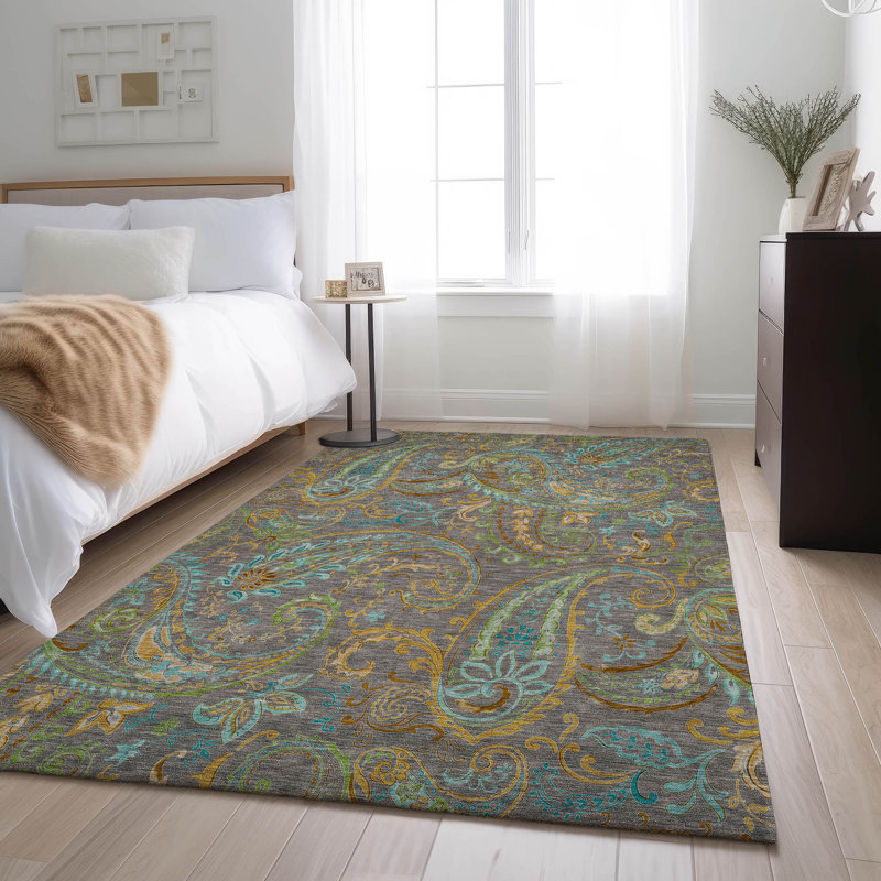 Tapis Cerrito AMF533 lavable à la machine de qualité supérieure, Rectangle 2 pi 6 po x 3 pi 10 po