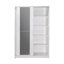 Garde-robe moderne blanc, panneau de particules enduit, 47,2 po x 71,7 po x 20,5 po | Conception durable et élégante | Parfait pour organiser les vêtements et les accessoires, finition élégante de couleur unie