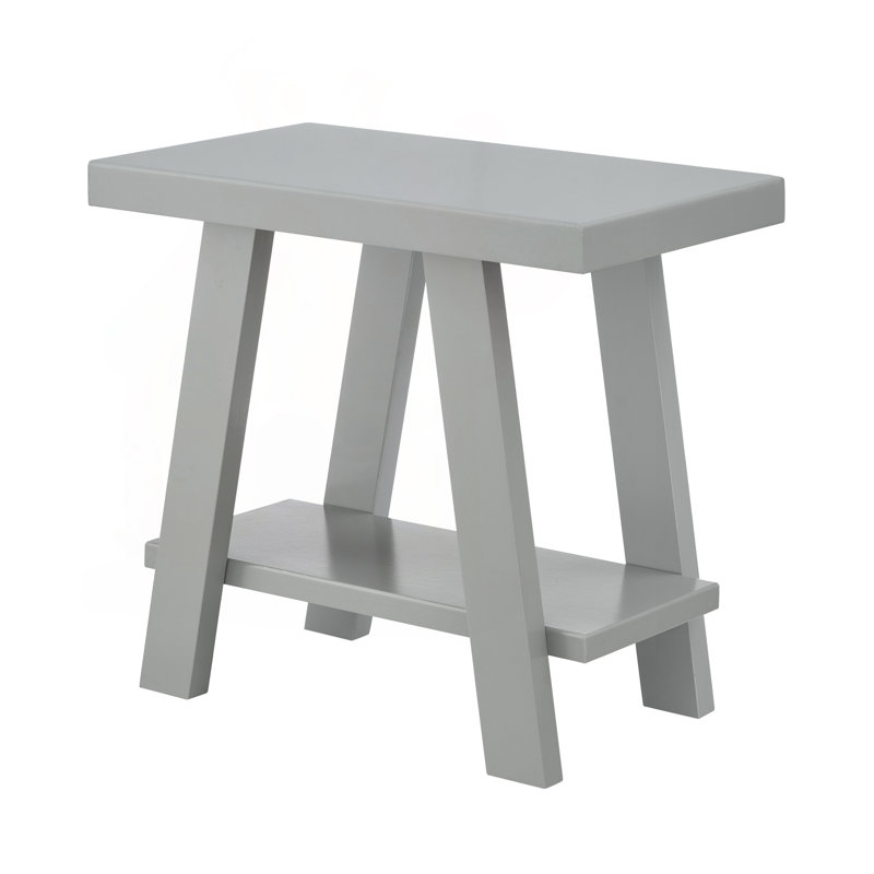 Contemporary Shelf Side Table in Gray