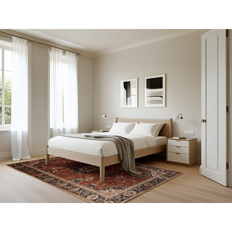 Tapis brun lavable à la machine, Rectangle 5 pi x 7 pi