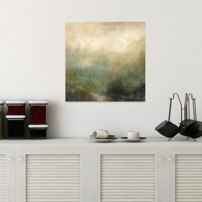 Forêt, paysage contemporain, art naturel, H 18 po x l 18 po