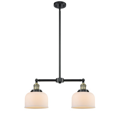 Large Bell 8" - 2 Light 21" Island Light