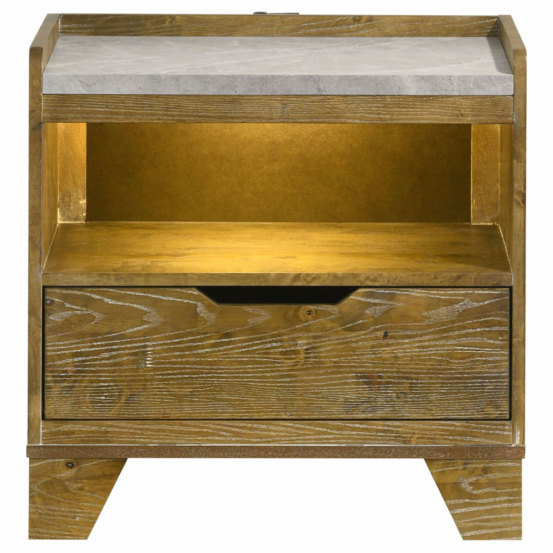 Packard Medium Oak 1-drawer Nightstand