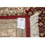 Tapis rouge en laine noué à la main de conception unique 6 pi 3 po x 9 pi 4 po Lyde