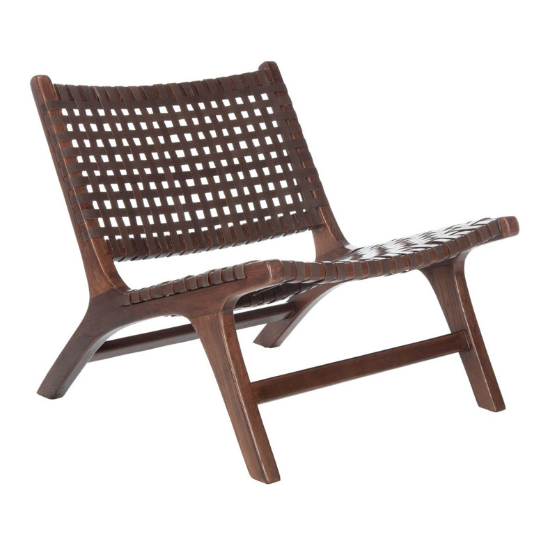 Chaise d'appoint rembourrée l 31,5 po Millner, Cuir brun, Brun