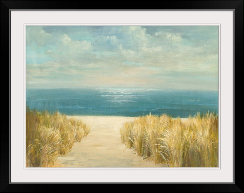 « seascape », reproduction d’art Danhui Nai, Cadre noir, H 34 po x l 44 po x P 1 po