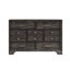 Ensemble de chambre à coucher avec lit plateforme et commode gris-1454273592
