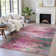 Machine Washable Indoor/Outdoor Xhevrie Pink Rug
