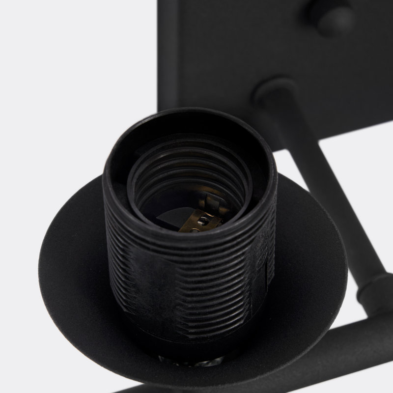 Éclairage pour meuble-lavabo à intensité variable Herminie, Noir mat, À bulles, Deux lumières