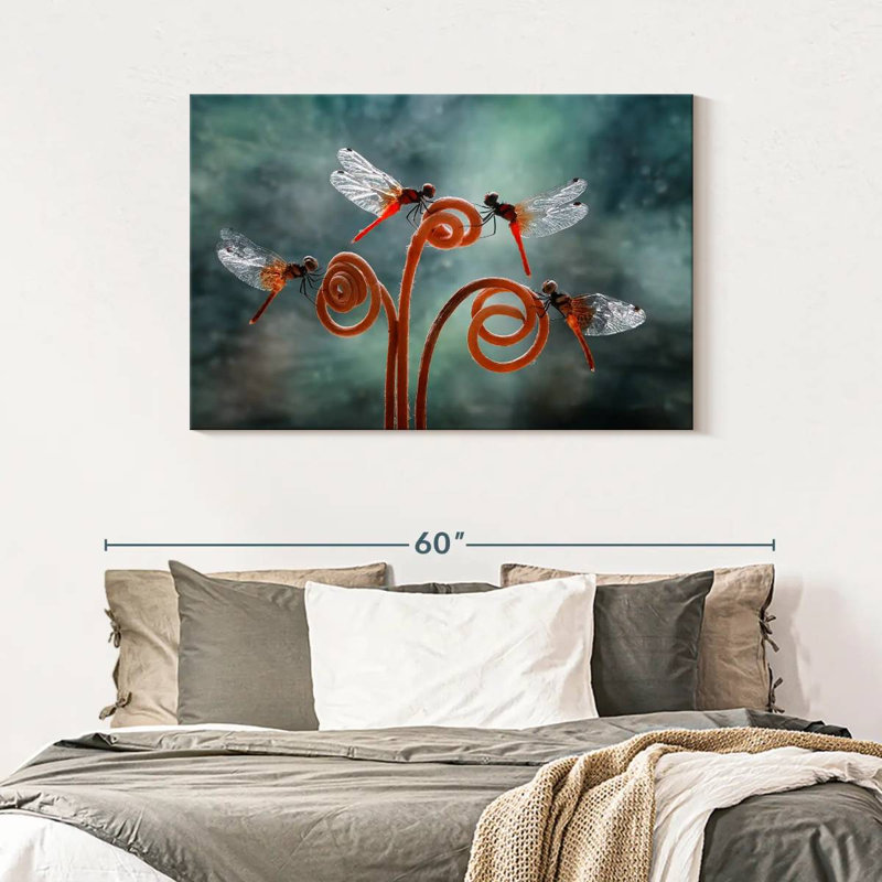 Brampt Perching Dragonflies, 30" H x 45" W