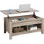 Table basse à plateau relevable, table basse avec compartiment de rangement caché et tablette inférieure, table centrale de 41 po pour le salon, le bureau-210279229-210279218