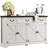 65" White Modern Sideboard Buffet, Credenza With Storage Cabinets Wine Bar Storage Cabinet For Kitchen