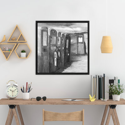 Vieilles pompes à gaz, reproduction sur toile