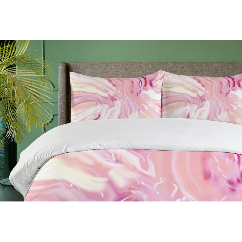 Modern & Contemporary Polyester Abstract Duvet Cover, King