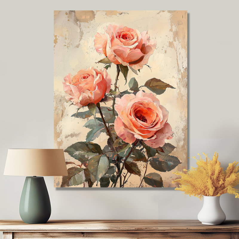 Morales - Décoration murale florale, Toile tendue, Ne s’applique pas, H 32 po x l 24 po