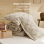 Ensemble d'édredon très grand Taille Beige, ensemble de lit capitonné Boho, literie à carreaux de style Shabby Chic, 3 pièces, 1 édredon géométrique à carreaux et 2 taies décoratives-1960535229-1946258950