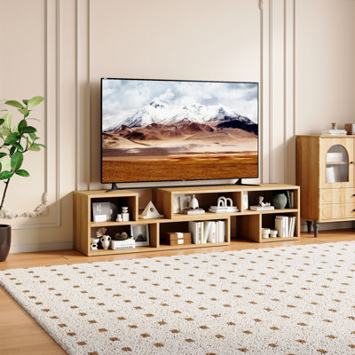 Meuble télé réglable modulaire, console de rangement ouverte, centre de divertissement moderne avec plusieurs compartiments, tablette multimédia Freestyle pour la chambre à coucher du salon
