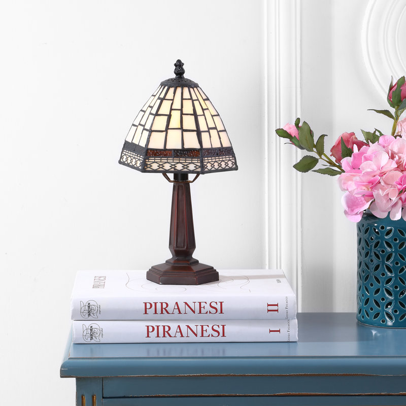 Resin Table Lamp, Expresso, White
