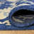 Blue 100% Wool Handmade Floral Indoor Area Rug Hand Knotted Rectangle-923314328