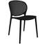 Chaise de salle à manger moderne à dossier perforé en plastique industriel, chaise d'appoint de patio intérieur empilable, sièges résistants aux intempéries pour la cuisine, le restaurant, le balcon, le porche, la cour, noir-68307573