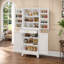 Armoire de rangement 72 po en métal avec tablettes réglables