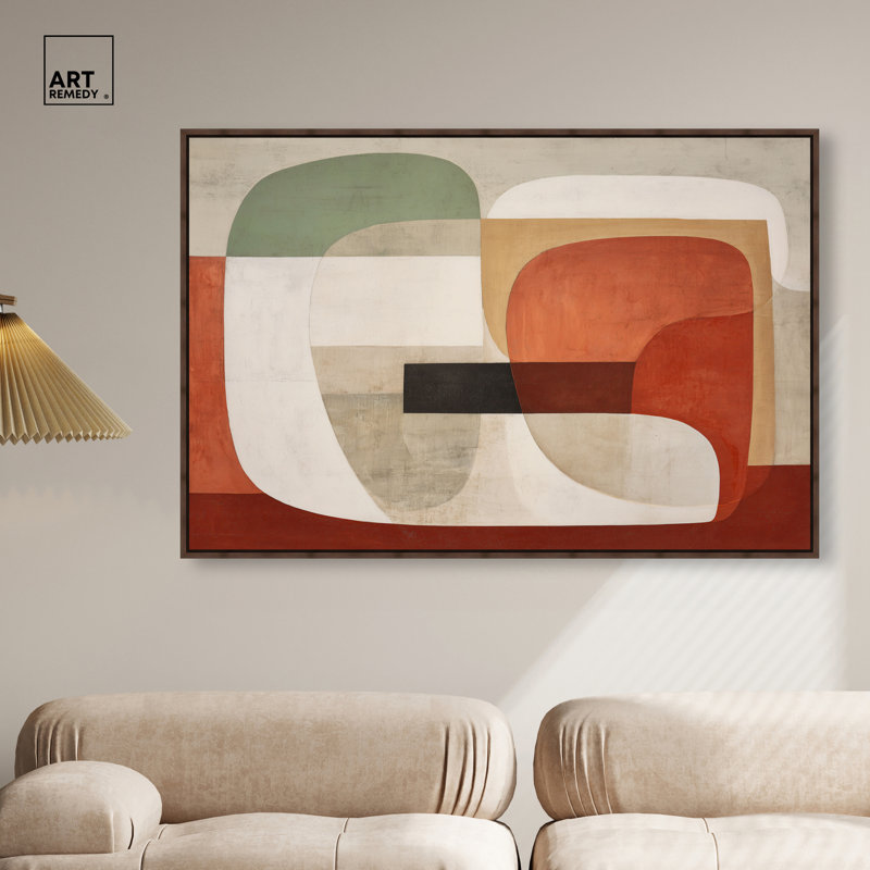 «Rust Forms IV», impression sur toile encadrée par Art Remedy, cadre en noyer, 54 x 36, H 37 po x l 55 po