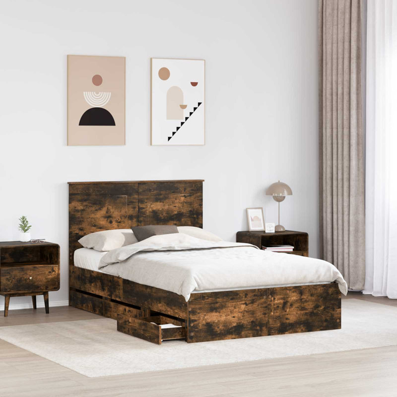 Bed, Double (4'6), Smoked Oak
