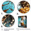 Abstrait turquoise «Ananas» torsadé - ananas, art mural-138200288-138200291