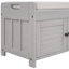 Linen Blend Upholstered Storage Bench-381537199