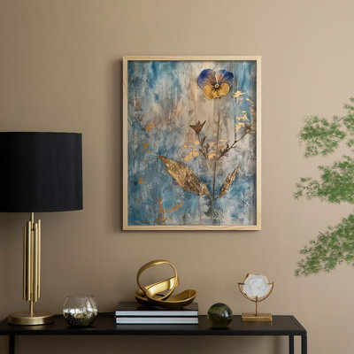 Reproduction encadrée FLORAL Series XLIX - bois massif