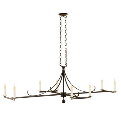Elongated Scroll Chandelier