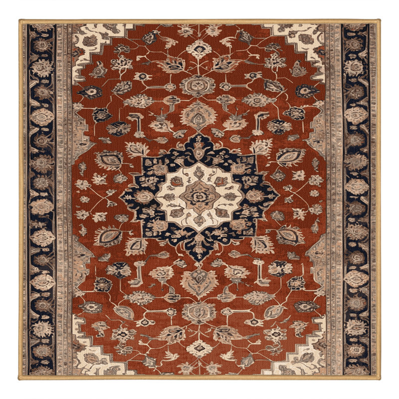 Tapis brun lavable à la machine