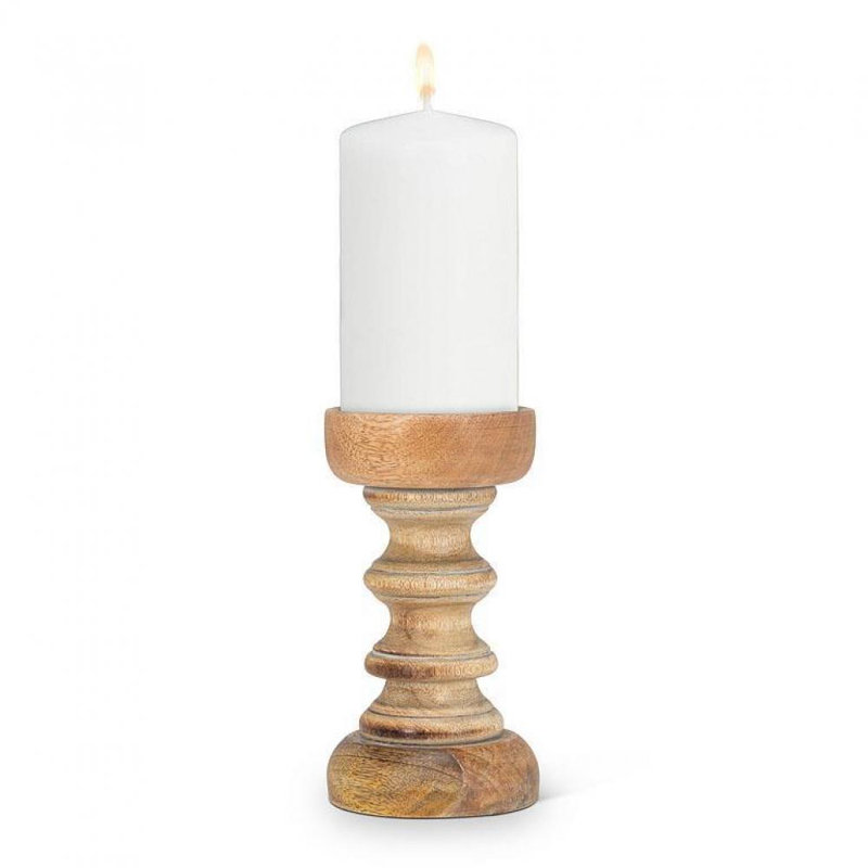 Pilier de table, Gris délavé, H 7,5 po x l 4 po x P 4 po