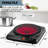 OVENTE Countertop Infrared Single Burner, 1000W Electric Hot Plate with 7” Ceramic Glass Cooktop, 5 Level Temperature Setting & Easy to Clean Base, Compact Stove for Home Dorm Office, Black BGI101B-93656754