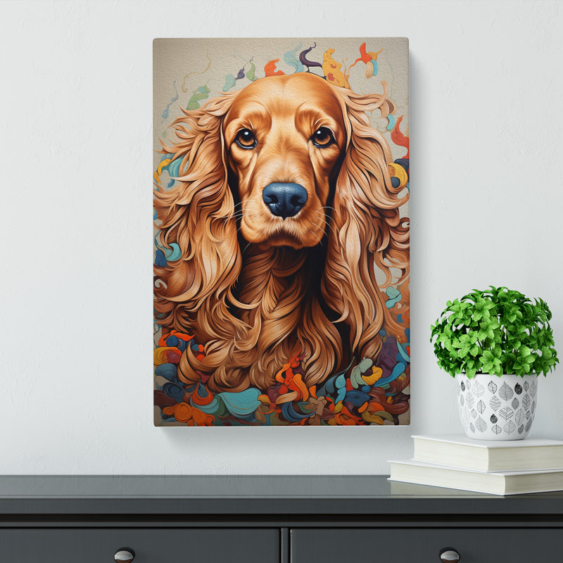Cocker Spaniel Informel No.2 - Print, 60cm H x 40cm W x 3cm D